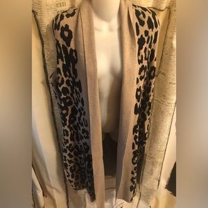 NEW-Lane Bryant Long Line Leopard Print Sweater- 18/20